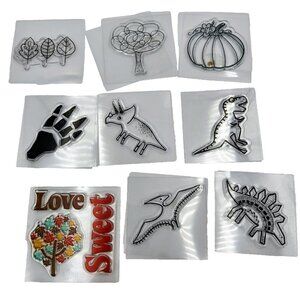 Clear Stamp Lot Dinosaur Fall Autumn Imaginisce We R Memory Keepers Crafts Scrap